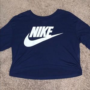 Navy blue Nike crop top